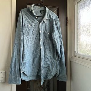 J crew men’s chambray long sleeved button down